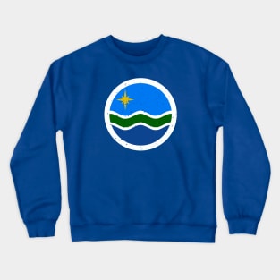 Retro Duluth Minnesota City Flag // Vintage Duluth Flag Grunge Emblem Crewneck Sweatshirt